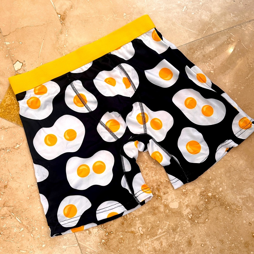 Fried Egg Print Boxer Shorts Sz M